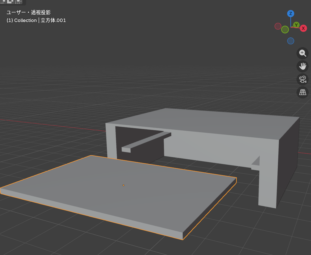 Blenderで制作した台の3Dモデル